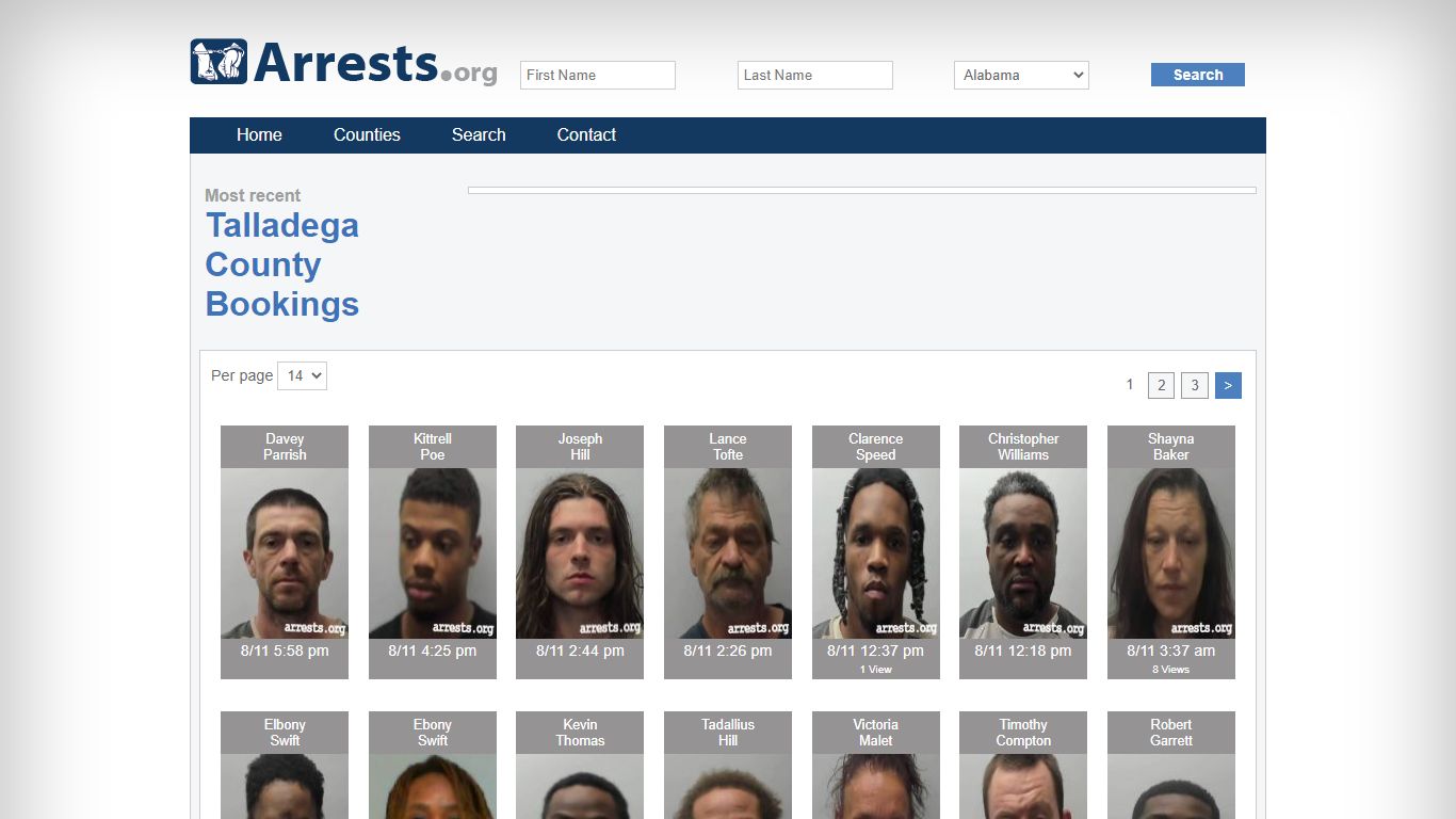 Talladega County Arrests and Inmate Search