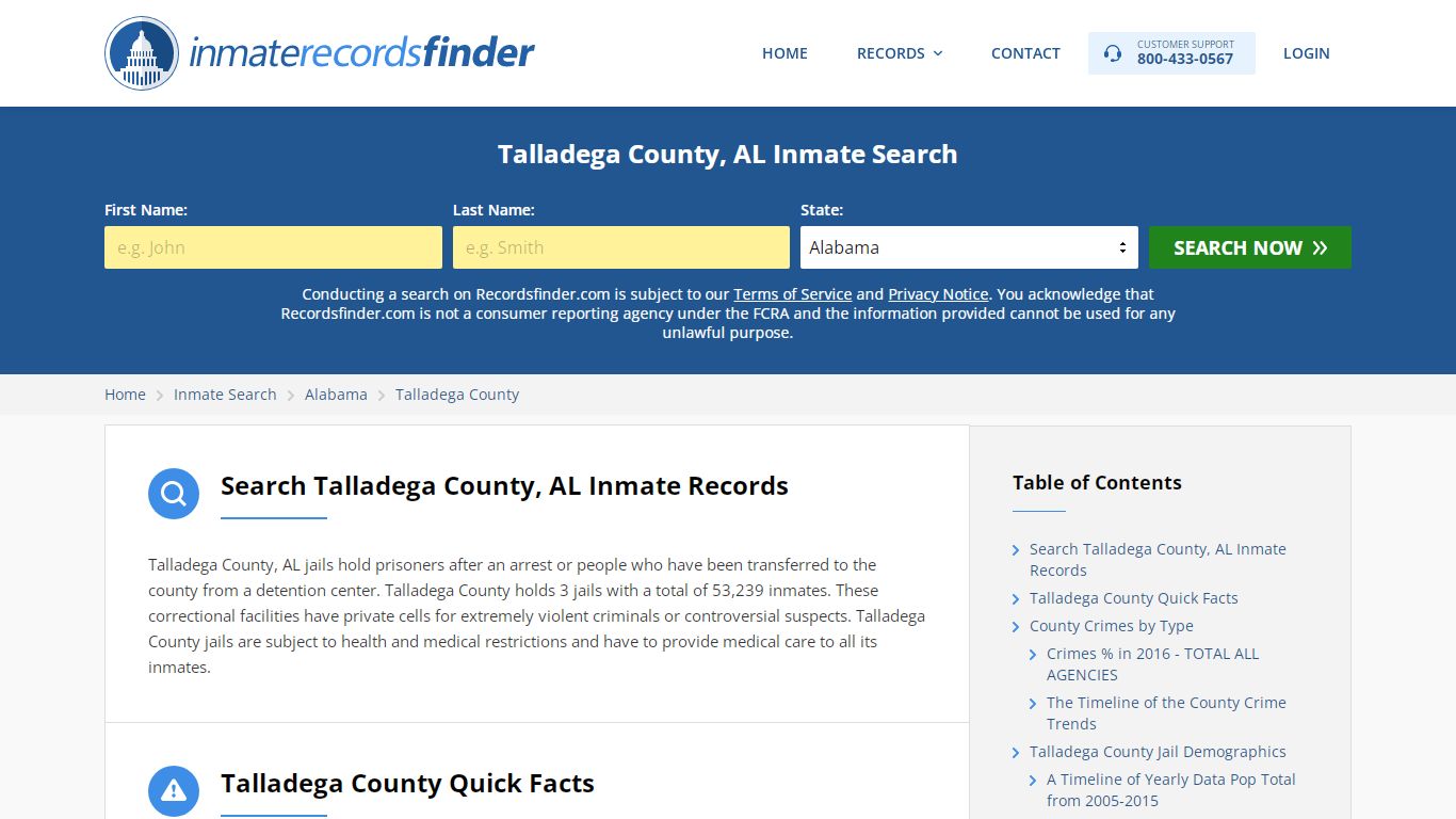 Talladega County, AL Inmate Lookup & Jail Records Online